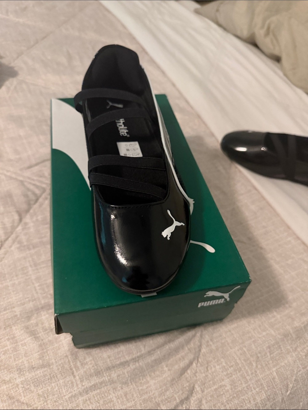 Puma Black Patent Mary Jane Ballet Flat